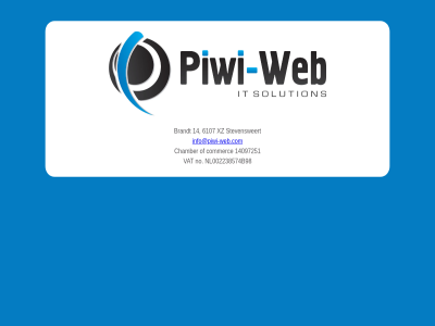 14 14097251 6107 brandt chamber commerc info@piwi-web.com it nl002238574b98 no piwi piwi-web solution stevensweert vat web xz