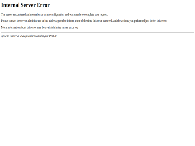 500 80 apach at error internal port server www.pitchfordconsulting.nl