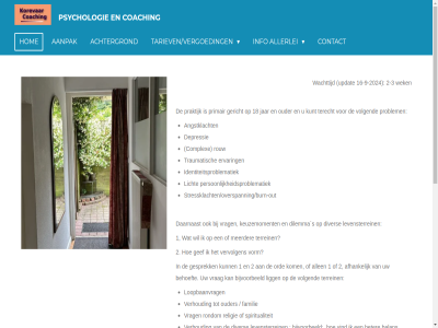 -2024 -3 -9 1 16 18 2 2023 2025 aangepast aanmeld aanpak achtergrond adolescent af afhank allen allerlei ander angstklacht balan beeld begin behoeft beter bijvoorbeeld burn burn-out by coaching complex consult contact daarnaast depressie diagnoses dilemma disclaimer diver ervar fac familie ga gef gemaakt gericht gesprek gev helemal hom hostingbedrijf identiteitsproblematiek info jar jouwweb ker keuzemoment klacht kom komend korevar kunt kwaliteitsstatut lev levensgebied levensterrein licht liefst ligg loopbaanvrag m meerder minsten moest mogelijk n notab o onlin opnieuw ord ouder out overgang overspann p persoonlijkheidsproblematiek powered praktijk primair priv privacy problem psychologie psychotisch relatiegesprek religie rondom rouw s schizofrenie september sit spiritualiteit stressklachten/overspanning/burn-out tarieven/vergoedingen tekst terecht terrein to traject traumatisch tuss twee updat verband vergoed verhoud verslavingsproblematiek vervolgen vind volgend volgt vorm vrag waarvor wachttijd wek wel wer werk zorgverzekerar