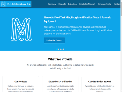 accessibl against and apply b.v certification collaborat company contact correctly courses distribution distributor drug education effectiv equipment explor field fight follow forensic identification international kit learn local m.m.c mak mmc mor narcotic network our partner procedures product profil properly provid read safely summary test the them through to training use we what with worldwid your