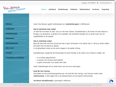 06 2006 2026 32117190 51982661 aangeslot aangevuld aanpak allen associatie balan basisprincipes bent beroepsorganisatie beroepsveren bied bijna bilthov bov breng by communicatie complementair contact content daarbij dag denk development disclaimer eagt eerst elk elkar emotionally ethisch europes facebok focused for gan gecertificeerd gedragscod geeft gegroeid gehad geregistreerd gesprek gestalttheorie gestalttherapeut gestalttherapie gevestigd gevoelen goed growth handel hebt helpt hierover hilversum hoeft houd hulp individueel individuel info@vosboven.nl jos klachtenreglement kom komt kun kvk kwaliteitsregister ler les lez lid manier minnar mogelijk nederland nodig nvagt par partner preventieprogramma print privacy punt rbcz red relatie relatiehulp relatietest relatietherapie relatietrain relatiewek richting sit skip stapp teven therapie think to training twee uitkomt vast verder vergoed verklar vertrouw verzeker vijf vlam volgen vos vos-bov we webdesign wel welkom wer werk werkt zet zorg ~boven