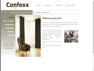 confexx gordijnenatelier gordijnleverancier hom onz sit stoff vouwgordijn welkom