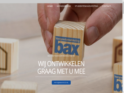 bax bv contact grag hom info@baxvgo.nl mee ontwikkel studentenhuisvest vastgoedontwikkel wij woningbouw