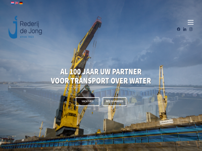 100 duwbak facebok hom info instagram jar jong linkedin partner rederij transport vacatures water