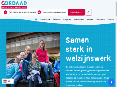 040 12.30 253 34 43 8.30 achternam activiteit behoeft bekijk benieuwd bent bereik bergeijk bericht bladel compliment contact contact@cordaadwelzijn.nl contactformulier cordad cranendonck datalek dienst draait e e-mailadres eersel gehoord gemeent gesprek gesteund gezelschap gezien goed grag hebt heeze-le hez hom iederen incident jouw klacht klar leend locatie maandag mailadres mens mierd nem nieuw nl onderwerp onz opbouw openingstijd over per project reusel reusel-d sam social stan sterk stichting t/m telefonisch telefoonnummer terecht tuss uur valkenswaard veldhov verdient vrag vrijdag vrijwilliger waalr war welzijn welzijnswerk wij wilt won zoek