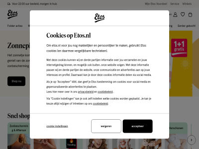 0 00 22 accepter acties advertenties aftersun baby beauty bescherm besteld binn buit cadeaus communicatie cookie cookiebeleid cookies daarmee daarnaast del derd diver drogist eerder etos etos.nl folder gebruikt gef gekocht geniet gepersonaliseerd geplaatst gezicht gezond help huid huis informatie inlogg instell interesses internetgedrag intrek jou jouw keuz kind klikt komt les licham mak make-up makkelijker media merk mogelijk morg onz partij pass per persoonlijker plaats privacybeleid profiel reis servic shop shopp snel social techniek thuis toestemm trending up uur verder vergelijk verschon verzamel verzorg via volg voordel vrag we websit weiger welk wer wij wijzig winkel zoek zon zonbescherm zonnepiek zonnetj zwanger