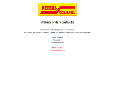 0413 272661 5409 9 bereik constructie contact gegeven gewerkt hard info@petersodiliapeel.nl moment nieuwedijk odiliapel onderstaand onz opnem peter sb tel via we websit wilt