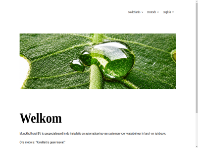 automatiser b.v bv deutsch english gespecialiseerd installatie kwaliteit land motto munckhofhorst nederland system toeval tuinbouw waterbeher welkom