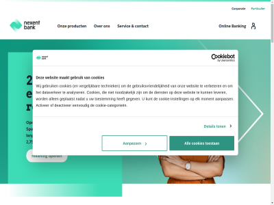 0 020 1 2 2.500 2026 21 230 3 30 31 70 75 aanpass aantrek acties activer actuel afgesprok all allen analyser app bank banking bedrag beher bekijk bel belov bereik bereikt berek bereken beschermd bevest bied carrièr categorieen contact contactformulier cookie cookie-categorieen cookie-instell cookies cookieverklar corporat dag dataverker deactiver depositogarantiestelsel detail dienst disclaimer document doel download duidelijk echt eenvoud eerst elk exact flexibel flexibiliteit formulier gebaseerd gebruik gebruiksvriend gegarandeerd gegev gegeven geplaatst grootst help houdt informatie inleg instell inzicht jar jij jou jouw kijk kijkj klacht kunt lang lever looptijd maakt maand meestgesteld minimal moment n.v nadat nederland nexent nieuw noodzak onbeperkt onlin onz open opnam overboek particulier pass per plan privacy product profiter referentiereken reken rent rentepercentag rentes s saldo schatting servic slecht spaardoel spaargeld spaarreken spar suggestie techniek tegoed termijndeposito tijdelijk toegank toekomst toestan toestemm ton uitmaakt variabel vast veilig verbeter vergelijk volled vooruit vrag waarmee wanner war we websit welkomst­rent wen wij wilt zakelijk zelf zin zodat zorgelos