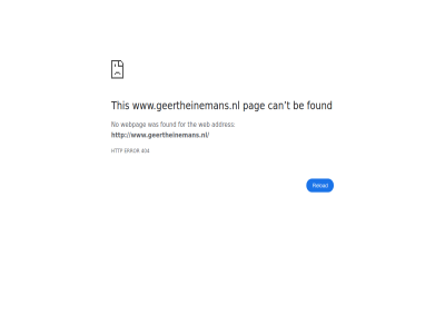404 addres be can error for found http no pag reload t the this web webpag www.geertheinemans.nl