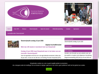 +31 -2026 0 10.00 14 140 18.00 2004 2026 28e 619 816 868 aanbod air allen avg bekend bestur bred browser concert contact continue cookies copyright del digital diver doorgat download e en/of evenement facebok gan gebruik gebruiksartikel gespaard geweld goed goeder hart hom ict info@stichtingpromotiesimpelveld.nl inschrijfformulier instell inwend inzien jar juni ker kleding kost les lik mak markt marktkram men mer moeit mogelijk muziekartikel natur nieuwsoverzicht oliebollenwandel onz open organisatie overvoll presenter privacyverklar problem promotie regio simpelveld smet speelgoed sponsor sps stan stand stat stichting stoomvrijmarkt support t tek tekent toeristisch toev tweedehand uur vanaf ver verget verklar we webdesign/webmanagement websit wer wij wijzig zoal zodat zondag