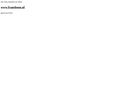 b.v binnenkort gehost internetdienst solcon vindt websit www.fransboon.nl