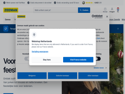 1 11227 117395 118756 12 17 2 3 4 4.43 5 5.00 50 6 7 9 97865 aa aanbied aanpass accepteert advertenties all allen analyses are baby babysweater basic binn blouses broek buit collecties consent cookies dag dames delivered derd detail direct display doel eenvoud elk euro fairwear feestelijk feestmoment franc from gebruik gegeven gepersonaliseerd geselecteerd goed gratis her icon ieder iederen if informatie inlogg internetgedrag intrek item jack jij jouw jurk keuzes kiez kind kinder klantenservic komt kunt l lat les link linksonder lok m maakt mandj market moment net netherland nl noodzak onderan only ontdek onz open order our outfit pagina partij partner per pleas retourner s sam selectie selection shop statistiek stay stijlvol terugroepactie that thuis to toestan ton vanaf vertal verzamel verzend via vind visit volg voorkeur waarmee we webshop websit weergev weiger werk werkt wij winkel you zakelijk zeeman zien zoek