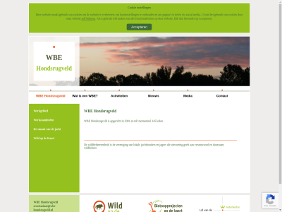 145 2001 accepter activiteit all basisinstell beher contact cookie cookies del duurzam functionaliteit gebruik geeft hieronder hondsrugveld inlogg instell jacht jachthouder jager kaart klik kunt led lokal maakt mak media momentel nieuw onthoud onz opgericht pagina privacyverklar s secretariaat@wbe-hondsrugveld.nl smak social telt uitvoer verantwoord verbeter veren via wbe websit werkgebied werkzam wild wildbeheeren wildbeher wilt