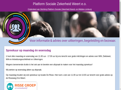 -54273017 -83960250 /pszweert 06 106 11.00 13.00 17.00 2 54 6001 6004 8 achtergrond advies afsprak agenda algemen all allen arbeidsdeskund arbeidsongeschikt arbeidsongeschiktenuitker arbo arbo-dienst bastian beekstrat bent bereik beroepsprocedures besliss betaald bevel bezet bezwar bied bijstand bijvoorbeeld bijzonder binn boek bovendien button claimbeoordel contact cwartier dag desgevraagd dienst doorbetal drukt e e-mail e.o elk emailadres en en/of etc facebok facebookpagina ga gan gat geboekt gedeelt geeft gemeent geval gj grag gratis helpt herbeoordel hiaatpensioen hiervor houd individuel info@psz-nml.nl informatie inkomenstoeslag inlicht instantie interessant ioaw iow kaart kader kamer kantoorur keuring kies klacht klik kostelos kunt limburg linkjes locatie luister maandag mail mailadres mak mee mens mid midden-limburg minima mogelijk nem nieuw noord onderdel onz oor oud participatiewet pensioen platform plicht poortwachter premievrij problem psz-nml.nl psz-weert.nl recht regel reintegratiemog rinus ris risseweg rm schoenmaeker social spreekur spreekuur@psz-weert.nl spreekuurhouder stan steun stichting stur tak team telefon telefonisch telefoonnummer terecht teven tijd tijden tijdstip toenem toeslagenwet uitker uitkeringsgerechtigd uur uwv verbeter verder verloopt vermeld vernieuwd vervolgen verzekeringsart via vier volg voorzien vrag wajong wao waz websit weert wegen wel werk werkbedrijf werkdag werkgever werknemer wet wga wga-hiaatpensioen wia wiel wij woensdag ww www.facebook.com www.facebook.com/pszweert zak zeker ziek ziektewet ziektewetperiod zien zoal zodat