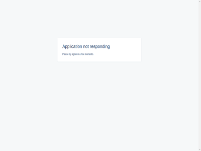 a again application few moment not pleas respond try