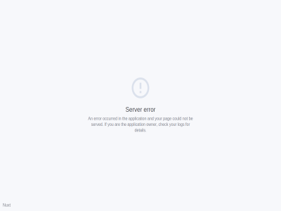 an and application are be check could detail error for if log not nuxt occurred owner pag served server the you your