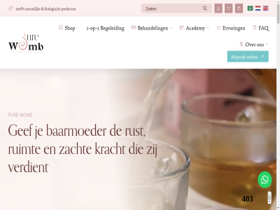 -1 -2 1 academy account afsprak baarmoeder baarmoederzorg begeleid behandel cart content ervar faq footer gef herstel kracht lever mak natur product pur ruimt rust shop skip snell to verdient werkdag womb zacht zoek