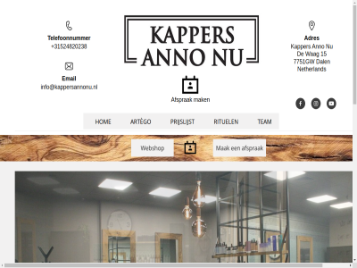 +31524820238 15 7751gw adres afsprak anno artego artègo assortiment barber bijvoorbeeld complet dal elk email gehad grag grot haarkleur hom info@kappersannonu.nl italiaan kapper kappersmerk kapster klar leeftijd mak mann mogelijk netherland onz prijslijst productlijn rituel ruim stan styling team telefoonnummer training uitgebreid vel verzorg wag we webshop welkom wen wij