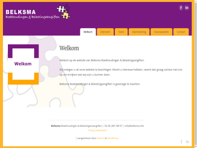 06 280 748 97 aangedrev belastingaangift belastingenaangift belksma bezicht boekhoud contact dienst gevestigd grag haarlem info@belksma.info interes kijk klantenkr mantra mocht neemt nodig onz privacy statement team tel voorwaard websit welkom wij wordpres