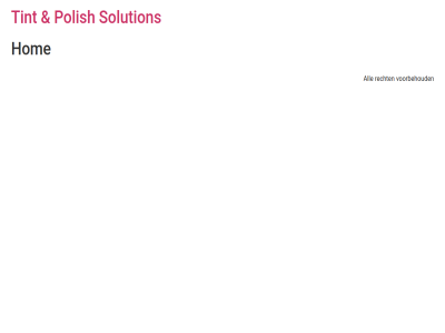 all hom polish recht solution tint voorbehoud