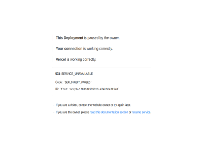 -1789382585916 -474 503 a again are b36a32540 by cod connection contact correctly deployment documentation fra1 id if later nrrp6 or owner paused pleas read resum section servic the this try unavailabl vercel visitor websit working you your