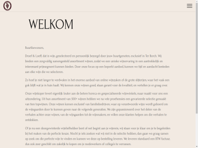 500 aanbod aandacht aantrek achter assortiment begeleid begint bent beperkt bested bestell beter bezorgd bied bijzonder blijft borch breng btw buurtbewoner buurtgenot collega contact del doorgewinterd droef drouv eigen elk enorm erik even exclusief factur familiebedrijv fles focus gan garant geboerd geleg gemaakt generaties gepassioneerd gerust geschikt geselecteerd gespecialiseerd gev gevarieerd goed gok grag groet grot haalt help hoef horeca huis informatie interessant jouw kenn keuz klant klar kom kop kwaliteit langer lever levert loeff louter maakt mak medewerker mocht mooi natur nem net onlin ontdek onz perfect person prijssegment proefsessies s sam samengesteld selecter selectie slijterij stan standaard ter tien tijd topwijn uitzonder uniek vak vel verantwoord verdwal verhal verrass vertell vind volgend vriendelijk war we welkom wij wijn wijnervar wijngaard wijnkoper wijnliefhebber wijnmaker wijnreis wijnwinkel wijnzak wijz will wim zakelijk zer zodat zoek zorgvuld