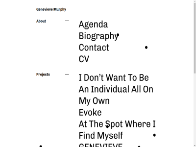 about agenda all alon an and at be biography collaboration contact cv don emk evok experienc f.i.n.e feeling fel find geneviev i idema individual lur mor murphy my myself okapi on ottott own project spot t the to together we wher your