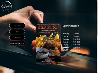 +31654972637 00 06 10 17 2018 22 26 37 44 46 5281 54 97 a away boxtel cart centrum contact dinsdag donderdag geniet geslot gestart gevestigd grag hartj jar la maandag maart nieuw onz openingstijd reserver restaurant sjefk stationsstrat steekhuis tak tapas team tijd vanaf vernieuw verwelkom vrijdag welkom wij woensdag zak zaterdag zondag