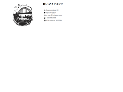 +31626800086 20 6578 95722564 ar contact@habanevents.nl event habana kvk kvk-nummer leuth nummer reusensestrat