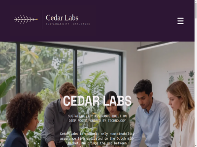 +31 1328 1328ma 2026 28e 31 6 7327 8387 a about absolut accountability addres agree all almer an and are assuranc audit audit-only below betwen box bridg built by cedar cedarlab certainty cfo channel checking complex complianc connect consent contact contact@cedarlabs.nl conversation csrd data dedicated dep deploy disclosures driv dutch edvard ensur environmental esg financ firm for form futur gallery gap geographic geospatial ghg gis global goal impactful independent information inquiry integrity intelligenc kpi kpis lab landscap leader limited linked loan london ma manager market mid mid-market modern mor munchweg netherland on only or our out policy powered privacy project provid provides reach reliability report required reserv reserved right rigorous rigour rot secur send social specializ standard start subscrib substantiat sustainability sustainability-linked sustainabl system target technical technology technology-driv the this through to traditional transparency us use validation verification verified we with you your