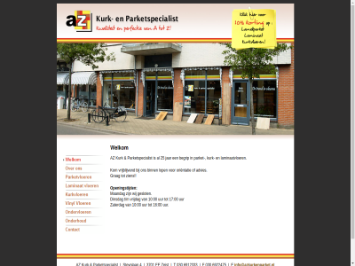 00 030 10 16 17 25 3701 4 6912333 6922475 advies az begrip binn dinsdag e ee f geslot grag info@azkurkenparket.nl jar kom kurk laminaatvloer lop maandag openingstijd orientatie parket parketspecialist steynlan t t/m uur vrijblijv vrijdag welkom wij zaterdag zeist zien