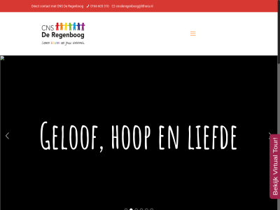 0166 310 603 bekijk cns cnsderegenboog@lithora.nl contact direct gelof hop liefd lithora regenbog thol tour virtual