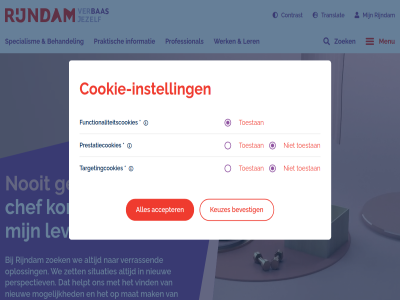 accepter behandel bekijk bevest content contrast control cookie cookie-instell direct footer functionaliteitscookies gedacht help helpt heruitvind informatie instell jezelf keuzes ler mak mat mogelijk nieuw nooit onz open oploss perspectiev praktisch prestatiecookies professional rijndam situaties specialism targetingcookies toestan translat verbas verhog verrass vind we wer werk wij zet zoek zorg