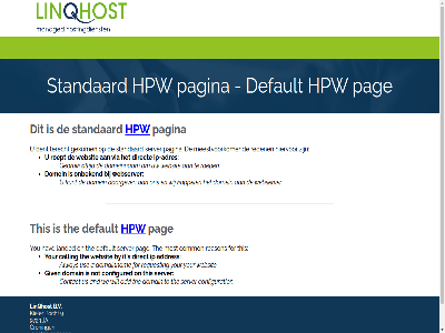 +31 0 3050090 50 9 9723 a add addres adres all alway and b.v bent bocht by calling common configuration configured contact default direct domain domainnam domein domeinnam doorgev for gebruik gekom giv groning hav hiervor hostingdienst hpw ip ip-adres it kieler koppel kunt landed linqhost managed meestvoorkom most not on onbek pag pagina reason reden request reserved right roep roept s server standaard terecht test the this to us use via we webserver websit wij will you your