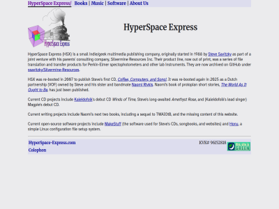 2007 96152818 about amethyst ben bok booted cd colophon current debut expres first has honu hsx hyperspac hyperspace-express.com includ just kaleidofolk kvk makestuff music naomi open open-sourc project publish published re re-booted rivkis ros s savitzky softwar sourc ssavitzky/silvermine-resources stev tim to us wind