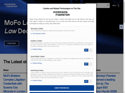 01 02 03 1 15 1996 2 2025 2026 3 30 31 4 5 500 6 a a-list about act administration advertis advis advises aerospac ai align all alumni am amend american analysis and appeal appellat apr artificial asia asia-pacific at attorney award bei berat blacklan blog bolster busines by california cao cas chauffeurdienstleister clos closely collectiv complex contractor cookies credential dealmaker dei des directed director discrimination everywher executiv facebok factory federal financial firm flag foerster for forward framework frontier fuhrend galt godsped hotlin ii implication industry innovativ insight intelligenc investment issues its latest launches law lawyer leading learn legal lif linkedin list litigation living llp london mar may menu miranda mofo mor morrison mov named national neuron new notices on one one-stop order our pacific part patent peopl policy powerful president privacy rais red releases report reserved right risk round sciences see shap shared shop shortlisted softbank standing stop strategic strategies study subcontractor sue susana ten term that the thing times to top trump uber ubernahm values visionaries we wek whil who with year york your youtub