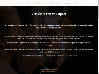 2026 35 aandacht adres algemen allen apart artist avontur basis basistechniek begin begint bepaald bestel bruidsmak bruidsmake-up btw btw-vrijstell carrièr coaching collega contact crkbo crkbo-registratie dag dankzij deur direct doel duidelijk echt en erkend ervar europa event film fotoshot ga garandeert geavanceerd geeft gevall gewon groep grot hebt hoger hoofdinhoud iederen info inspirer jar jij jou juist keuzes kies klein krijg kunt kwaliteit lat leert ler less leuk lok maakt mak make-up make-upadvies marlou masterclas mee middag modeshow mooi net niveau officieel onderstaand ontdek opbouw opgezet opleid past perfect person plezier praktijkkennis praktisch privacy producties professionel recht rechtstrek registratie reijnder s skill snell sterk stralend techniek til tip toepas toepass trend trick trucjes tv tv-producties uitleg up upadvies upgrad vaardig vak vakopleid verbeter verzorg visagie visagie-avontur visagie-skill visagieboek visagieopleid vol voorwaard vrag vriendinn vrijstell waarom war weliswar wet wilt workshop