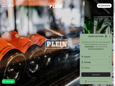 00 0226 1 11 1755 1945 2 22 3 462 5 7 753 ambianc bied borrel by caf contact dag de diner dinsdag donderdag dorpsplein drankjes e email evenement found gast geniet geopend gerecht gezell grand groep heerlijk hom i info@grandcafeplein.nl item l locatie lunch maandag menu n nh no ontspann onz openingstijd p per perfect pet plein plek prachtig reclamefabriek reserver sfer slid tafel telefon uitgebreid uitnod uitzicht uur vacatures vanaf verfriss vrijdag warm we websit wek whatsapp wij with woensdag zaterdag zee zondag
