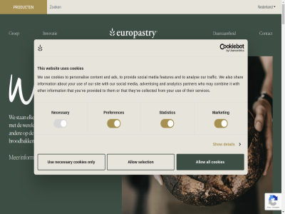 2 2.0 aanpak aanstur aard about ads advertis algemen all allow also ambacht analys analytic and are bak baker bakker bakkerij basis bedrijfsfilosofie beschik betrok bijdrag breng brengt brod broodbak collect collected combin combineert consent contact content cookiebeleid cookies cultur dag dapper del denk detail dna download drijft drom durv duurzam elk ere essentie europastry evolutie features from gat generaties groep hand hom hoogt houd ide ideeen indien industriel informatie information ingrijp innovatie instell international it jaarverslag kanal kenn kennis kinder klacht klant kracht leefbar lev leverancier maakt manier market may media mens merk middel modewoord moedig necessary nederland netherland newsrom nieuw nieuwsgier no ochtend ondernem only onophoud ontdek onz oog opnieuw opvat or other our overschrijd partner passie personalis planet plank point preferences priv privacybeleid product provid provided recept respect return sam samenwerk sector selection services shar show sit social stan start start-up statistic steentj stoutmoed strev terwijl that their them they this to toekomst traditie traffic transformer uitdag up use uses ve verander verkenn verled vermijd via vind voedselket vooruit voorwaard vorm vroeg waarmee waarschuw we websit weg wel wereld werk wettelijk who will with you your zoal zoud