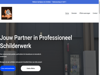 aanvrag breng contact dienst elgison elk gratis hom jouw kleur kwaliteit monumental nieuwbouw offert onderhoud onz pand particulier partner passie professionel project renovatie renovatiewerk schilder schildersbedrijf schilderwerk vak vak-schilder vakmanschap verf welkom werkzam wij