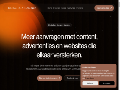 0 03 10 2026 40 a aanbod aanpak aanvrag adel ads advertenties afstand agency algemen all allen alvast analyser b basis beantwoord bedrijf bedrijv begin begint bekijk bepal bereik berek betrok bied binnenhal boodschap branches buitenstijl bureau campagn campagnes cases combiner contact content contentplann cookie cookie-instell cookies d daarna dacht dea dienst dienstverlener digital doelgroep draaidag duidelijk e echt een effectief efficient elk elkar enorm ervar estat format foto g gebruik gemiddeld gepersonaliseerd gericht gesteld googl groei grot help hom i instagram instell jouw kanal kans kenn kennis kennismak kijk klant klar klein kom kond l lead leadprijs leert les ligg linkedin locatie lokal los m maand mak market media mee meedenkt meest met meta minder moment mooi n navigatie nem ner noaz nodig o onlin ontwikkeld onz opbouw opbouwt oplever oplevert optimalisatie overkom pak past per person plan precies privacybeleid productie professionel professioneler r recht resultat s sam samenwerk schakelt selectie serieuzer social stan start sterker strategie strategiegesprek strategisch structur structurel stur system t team tevred uitstral v vanaf verbeter verloopt verschill versterk vertal vertrouw via video voorbehoud voordat voorwaard vrag w waarmee war we websit websites websiteverker welk werk werkt werkwijz wet wij wilt wist zegg zet zichtbar zodat zorg