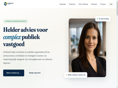 15 2026 advies b.v bekijk cheimaa cirkelvast complex consultancy contact defensie defensie-object ervar expertis helder helpt holding inzet inzicht jar kpmg linkedin maatschapp nem object ok ontwikkel organisaties over project publiek ruimt ruimte-ok schoolgebouw specialist strategisch vastgoed verduurzam