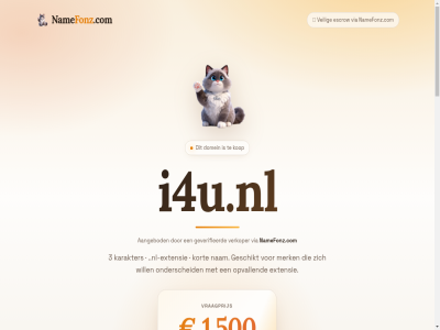 1.500 3 aanbod aangebod aanton afhandel all ander begeleid bekijk betal betreff bod camperwereld.nl com daarna dezelfd direct dmst.nl dns dns-eigendom doe domein domeinnam duurt ecfr.nl eerst eigendom escrow extensie extern fonz gecontroleerd geld geregeld geschikt geverifieerd homekit.nl i4u.nl karakter karaktervoll kop kort krijg lang legitiem marktplat merk nam namefonz.com nederland nl nl-extensie onderscheid ontvangt opvall overdracht p3.nl pas portfolio precies premium registrar skyro.nl snel stat stel stell tech veelgesteld veilig verkoper via volled voltooid vraagprijs vrag werkt wet will zoek