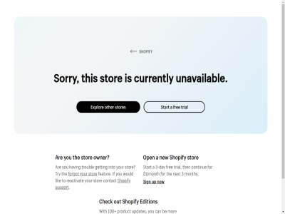 1/month 100 3 a an and are be by can check commerc contact continue creat creativ currently day ecommerc edition ever explor featur for forgot free getting having if imagined into latest lik month mor new next now onlin open other out owner powerful product productiv reactivat sell shopify sign softwar sorry start stor stores support than the then this to trial troubl try unavailabl up updates websit with would you your