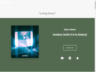 back blijf booking bridg contact crossing documentary ep history hoogt instagram it jeanna jeannavuijk lad latest list lovelac new nieuwsbrief now out pop rel releas spotify the tim to top via volg writ writing