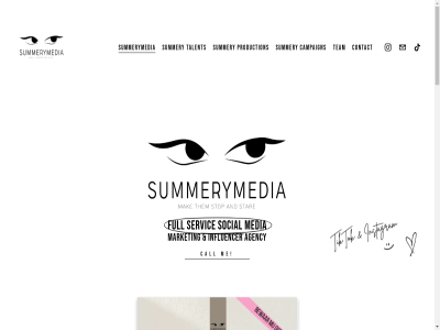 agency call campaign contact full influencer market media production servic social summery summerymedia talent team