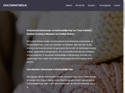 30 aandacht aangenam aanpak aanpass aansluit af bedrijf bedrijfspand bedrijv begrijp behal behoeft belangrijk belangrijkst benader bent best bestat betrouw beurt bied boet bovendien branch bred central concentrer consistent contact crer daarom dagelijk dankzij deskund dienst dienstverlen diepterein ding duurzam echt eenmal efficient energie ernar ervar ervor expert expertis facebok facilitair facilitairpartners.nl flexibel flexibiliteit focuss ga garander gat gebruik goed hecht help hog hoogst huishoud hulp hulpplan ieder inhoud instagram jar juist kiez klant klantgericht klanttevred klar klein kost kunt kwaliteit lat lef lev lever maatwerk maatwerkoploss mak mat medewerker milieuvriend nauw nem nodig onderhoud ondersteun ontdek onz opgeleid opgeruimd oploss partner pass past perfect professionel regelmat reken reputatie resultat ruimt sam scala schon schoonmaakbeurt schoonmaakdienst schoonmaakmiddel schoonmak sector servic servicegebied servicekwaliteit situatie snel specifiek stan stat stemm strev structurel tak team techniek thuis thuiszorg tijd tiptop trot twitter uitgebreid uitstek uitziet uniek vandag verander verschil volled waard waarom we wekelijk welkom wens werk werkomgev wet wij woning zodat zoek zorg zorgverlener zowel