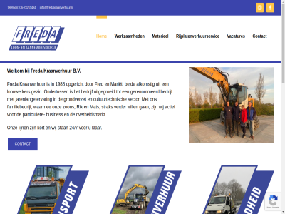 -23211484 06 1988 2019 24/7 actief afkomst aub b.v bedrijf beid bericht bevestigingscod busines contact copyright cultuurtechnisch dienstverlen e e-mailadres eg ervar facebok familiebedrijf fred freda ga gan gerenommeerd gezin grondverzet hieronder hom info@fredakraanverhuur.nl inhoud instagram jarenlang klar klik kort kraanverhur lijn locatie loonwerker mailadres mariet mat materieel nam ondertuss onderwerp onz opgericht overheidsmarkt particulier rijplatenverhuurservic rik sector servic stan strak telefon uitgegroeid vacatures verder verhur verplicht voer vof waarmee welkom werkzam wij will zon
