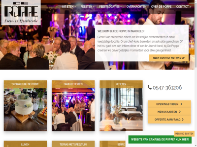 -361206 0547 23 361206 7475 aanvrag all at behalv bereid bruisend camping chef chef-kok contact crer dag diner elk eten evenement familiefeest feest feestelijk feestlocaties gat geleg geniet geopend gerecht grot holterweg ict info@depoppe.nl intiem juist klein klik kok kort les locatie lunch maandag markelo media melding menukaart moment nem offert onverget onz openingstijd oploss overnacht plek popp privacyverklar remgro serr sfeervoll sluit smaakvoll social speeltuin tel terras trouw veelzijd verzorg we web websit wek welkom wij zal